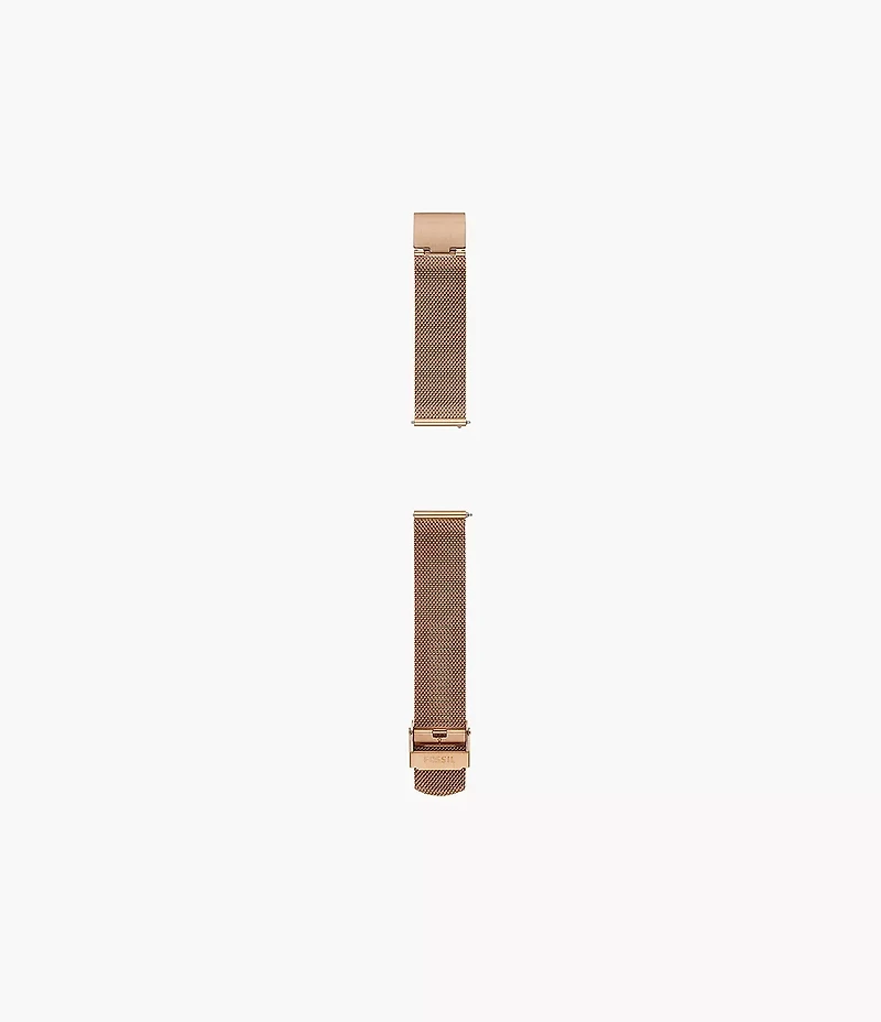 18mm Rose Gold-Tone Stainless Steel Mesh Bracelet
