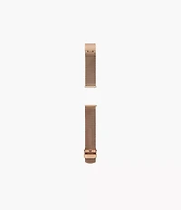 18mm Rose Gold-Tone Stainless Steel Mesh Bracelet