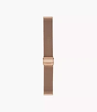 18mm Rose Gold-Tone Stainless Steel Mesh Bracelet