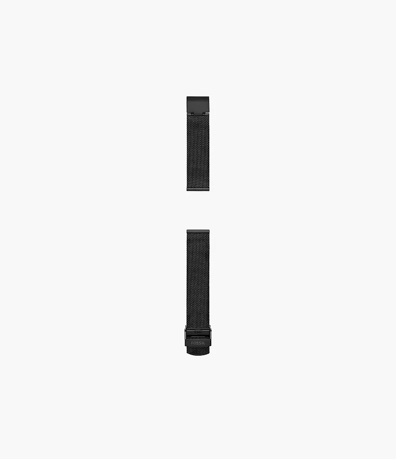18mm Black Stainless Steel Mesh Bracelet