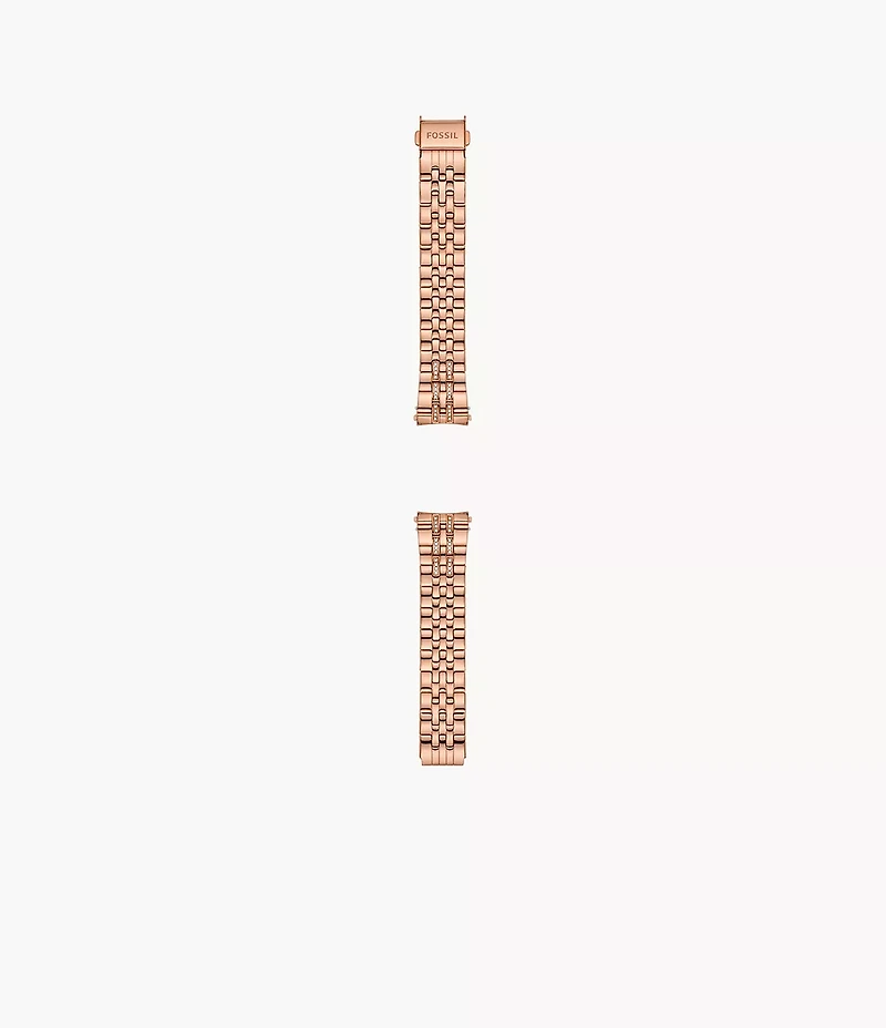 18mm Rose Gold-Tone Stainless Steel Bracelet