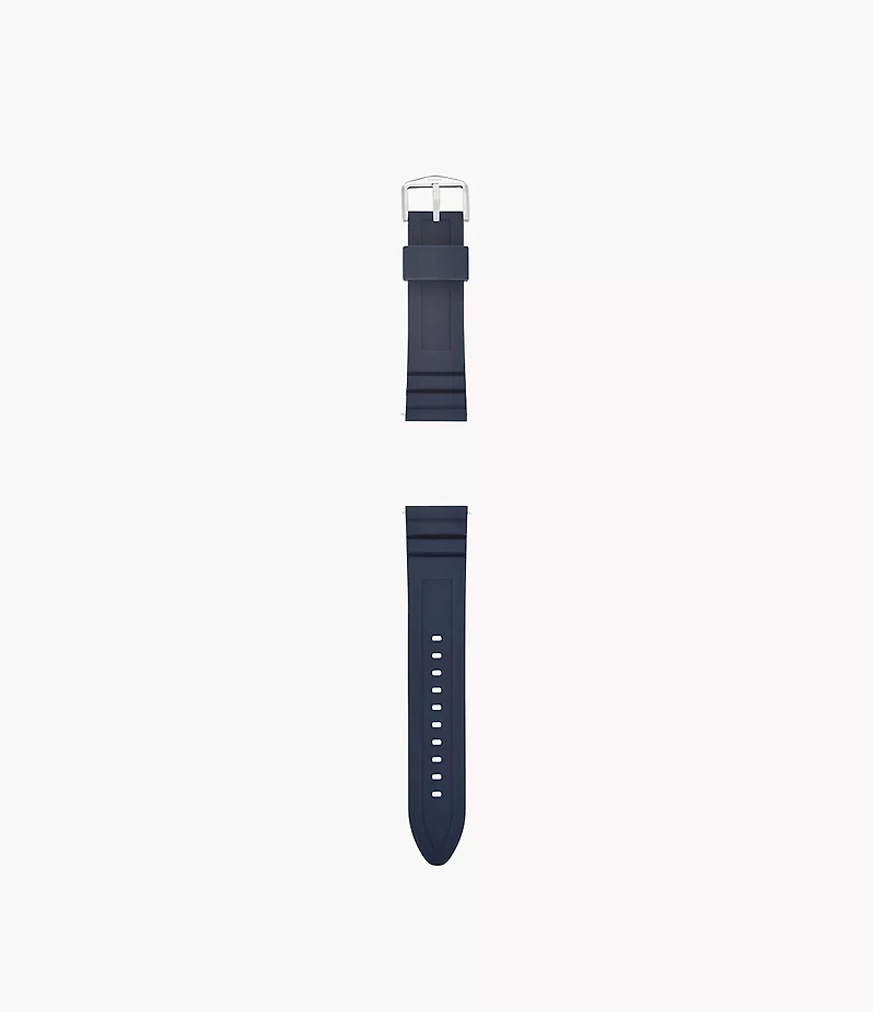 22mm Dark Blue Silicone Watch Strap