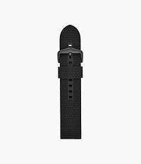 22 mm Black Silicone Strap