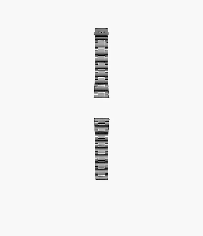 22mm Three-Row Smoke Stainless Steel Bracelet