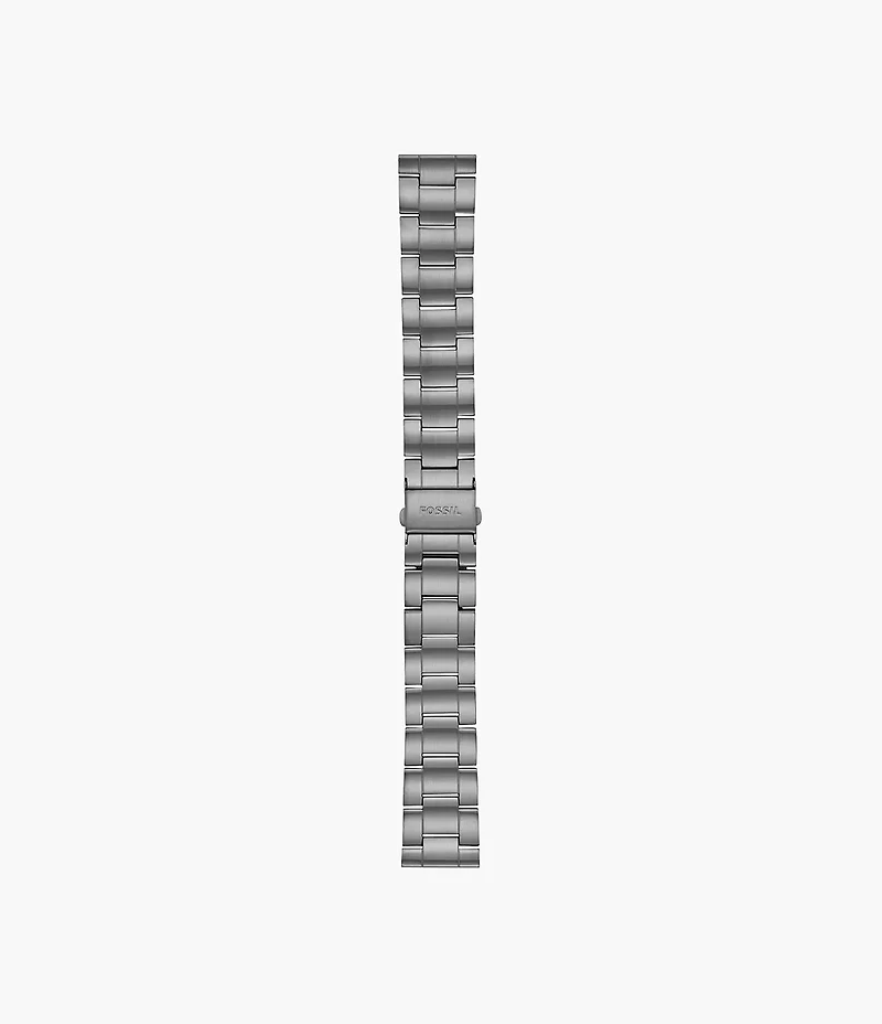 22mm Three-Row Smoke Stainless Steel Bracelet