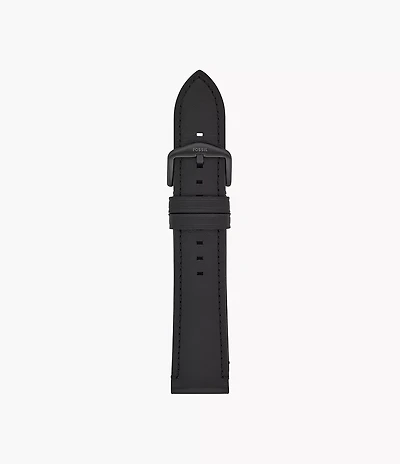 22mm Black LiteHide™ Leather Strap