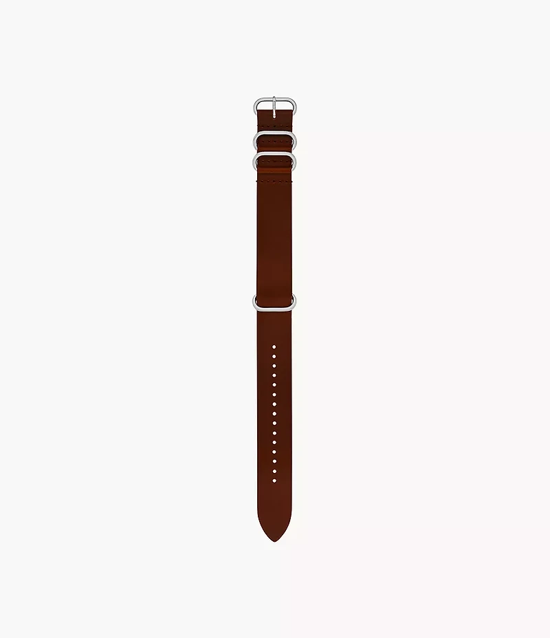 22mm Brown Leather Strap