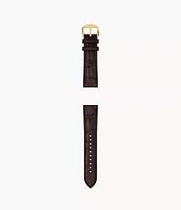 22mm Brown Leather Watch Strap