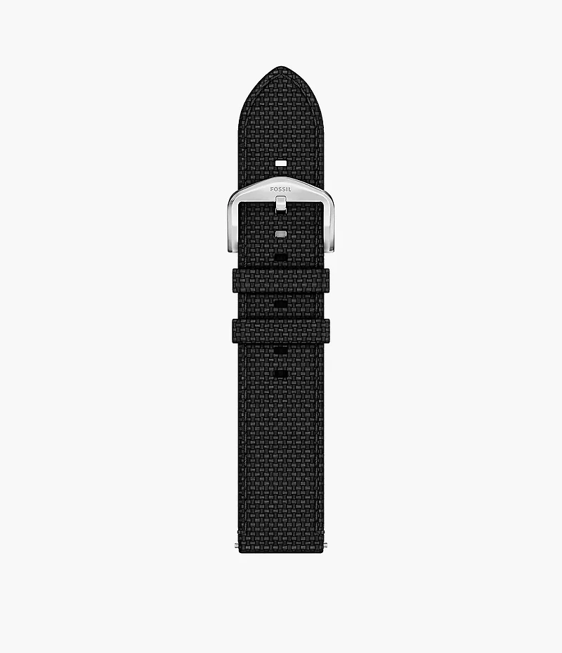 22mm Black Nylon Watch Strap