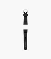 24mm Black Silicone Watch Strap