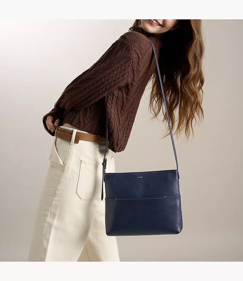 Phoebe Leather Large Crossbody Bag