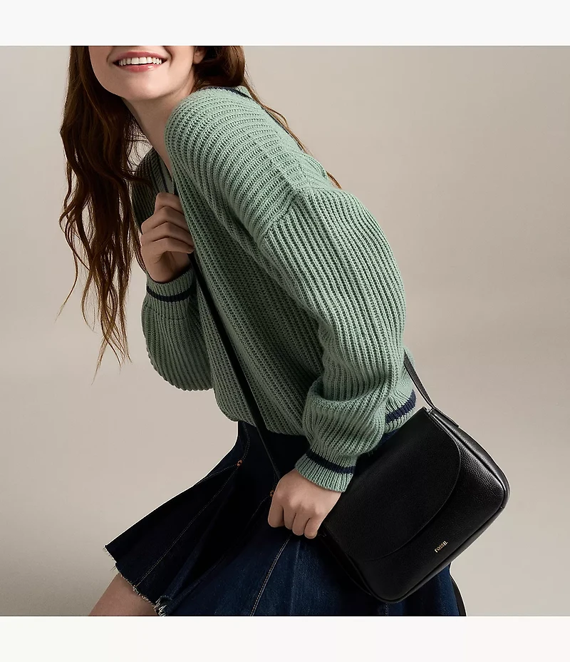 Kasey Leather Flap Crossbody Bag