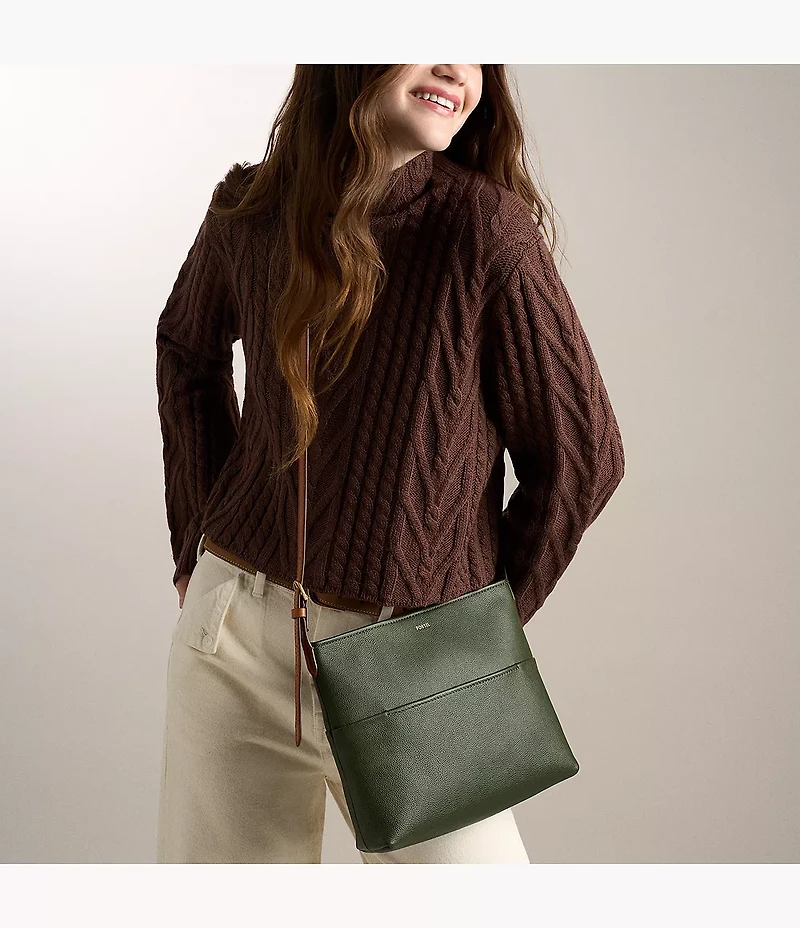 Phoebe Leather Large Crossbody Bag