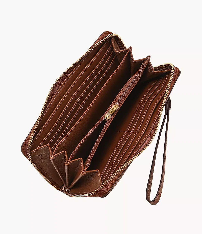 Logan RFID Zip Around Clutch