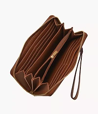 Logan RFID Zip Around Clutch