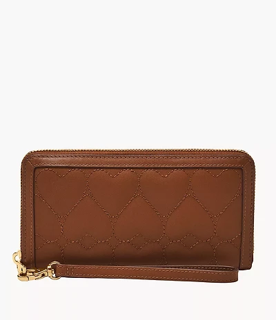 Logan RFID Zip Around Clutch