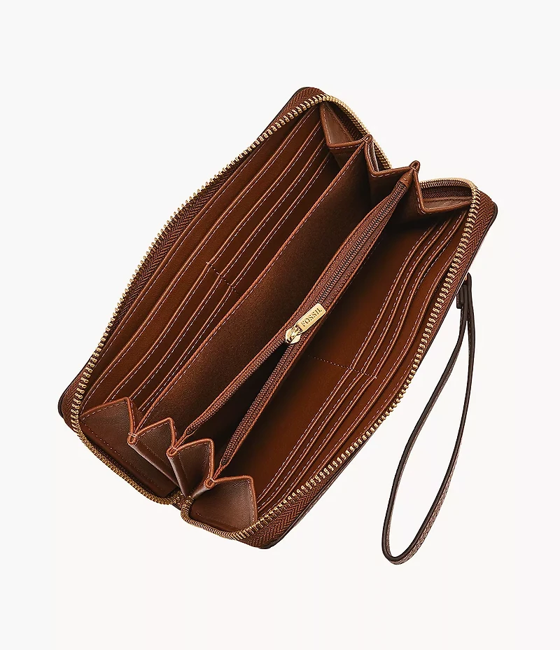 Logan RFID Zip Around Clutch