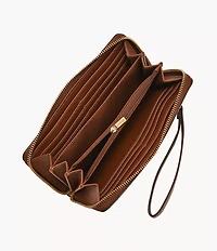 Logan RFID Zip Around Clutch