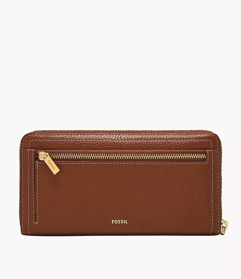 Logan RFID Zip Around Clutch