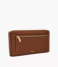 Logan RFID Zip Around Clutch