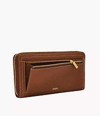 Logan RFID Zip Around Clutch