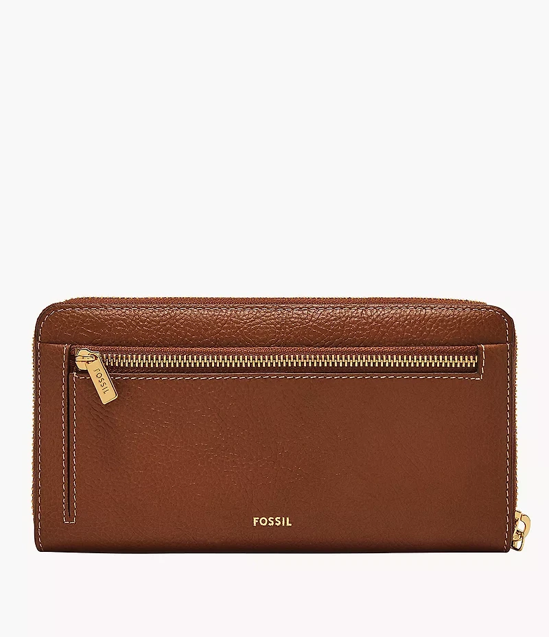 Logan RFID Zip Around Clutch