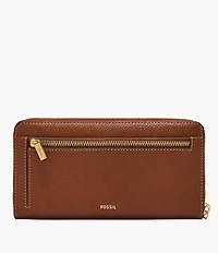 Logan RFID Zip Around Clutch