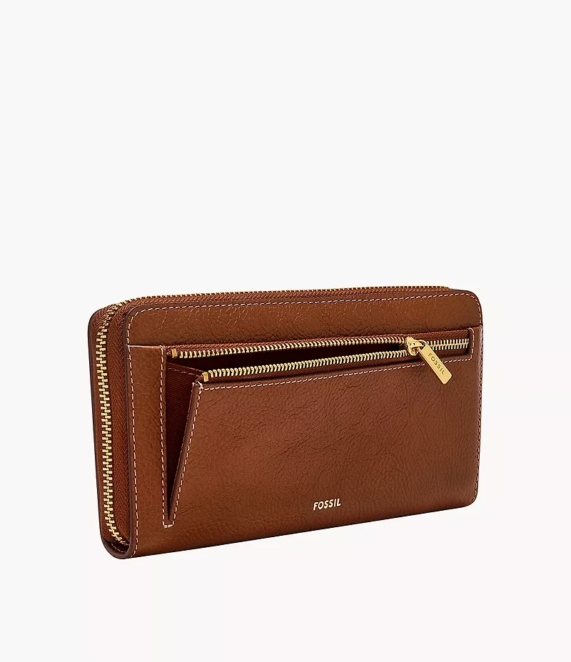 Logan RFID Zip Around Clutch