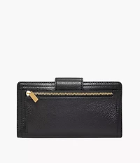 Logan Leather RFID Tab Clutch Wallet