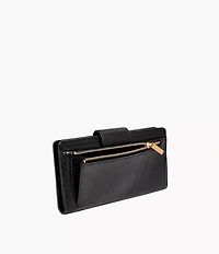 Logan Leather RFID Tab Clutch Wallet