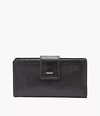 Logan Leather RFID Tab Clutch Wallet