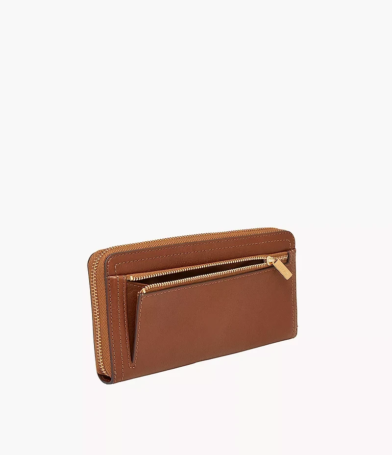 Logan RFID Zip Around Clutch