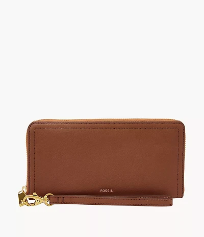 Logan RFID Zip Around Clutch
