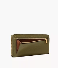 Logan RFID Zip Around Clutch