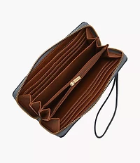 Logan RFID Zip Around Clutch