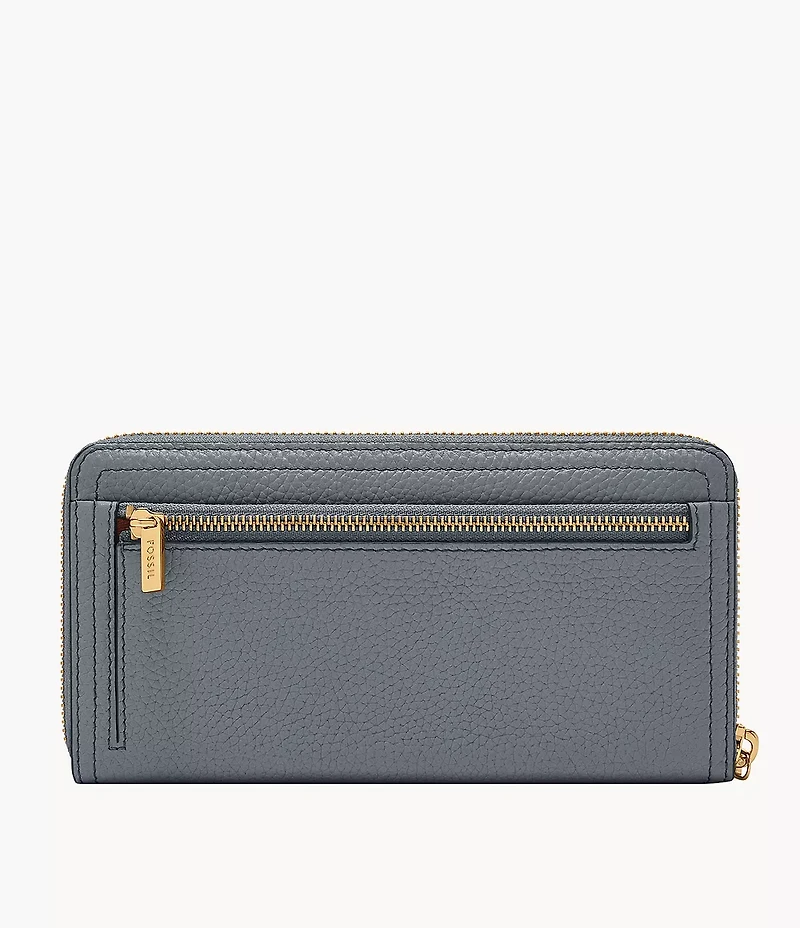 Logan RFID Zip Around Clutch