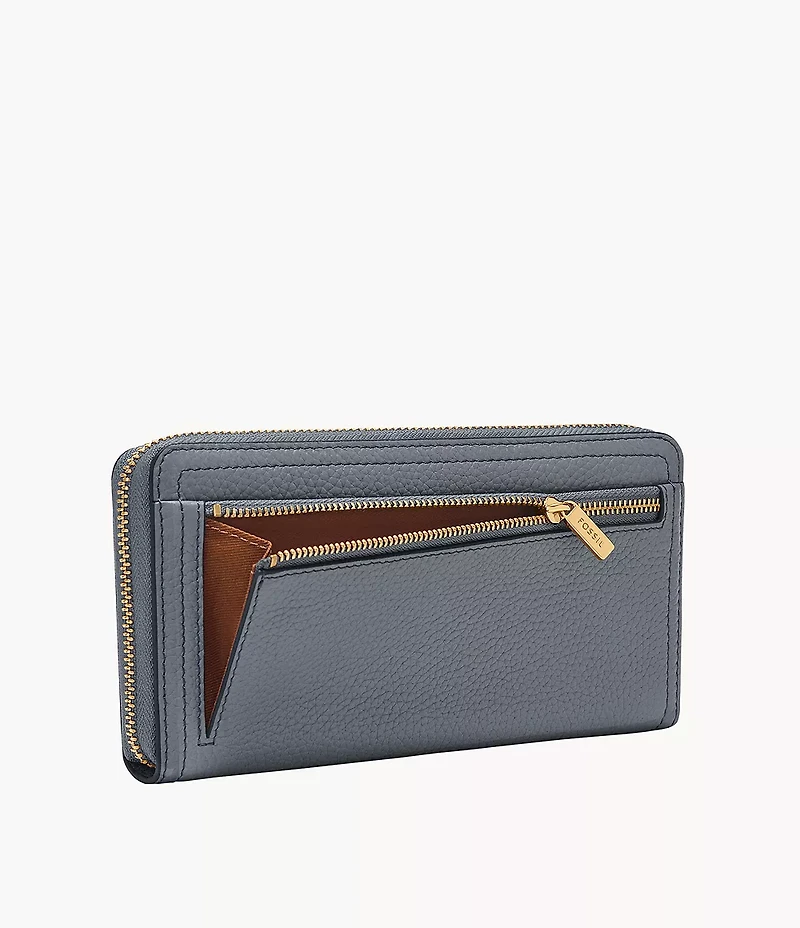 Logan RFID Zip Around Clutch