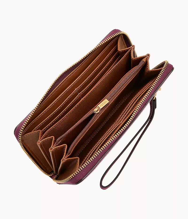 Logan RFID Zip Around Clutch