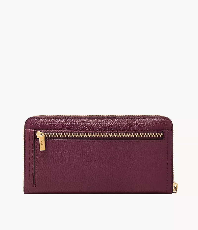 Logan RFID Zip Around Clutch