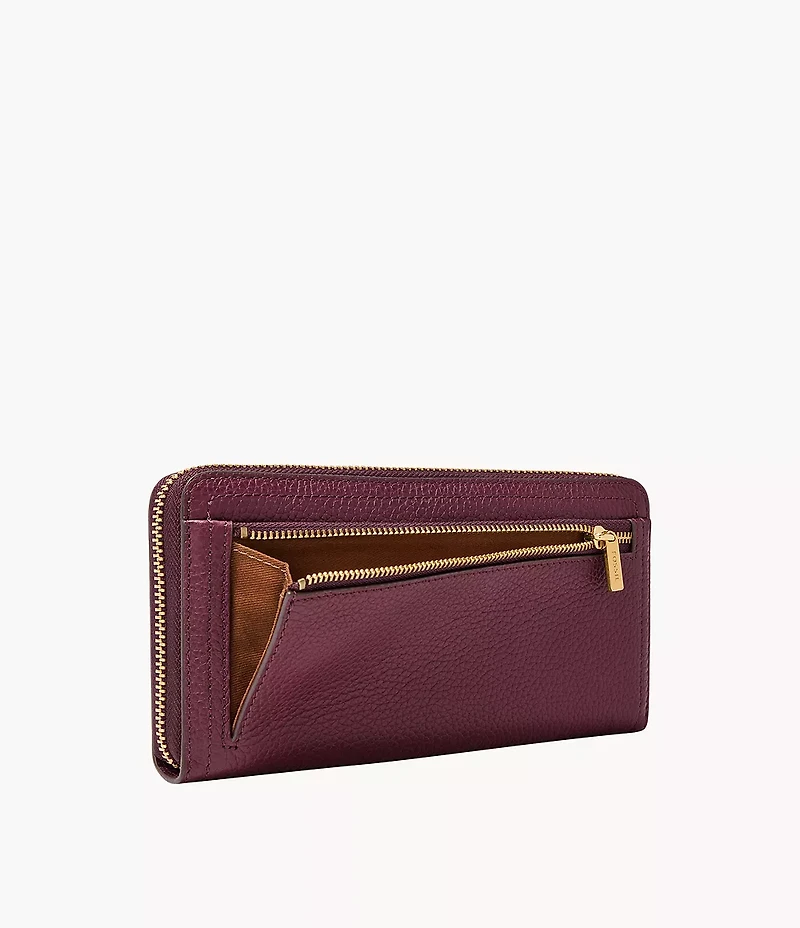 Logan RFID Zip Around Clutch