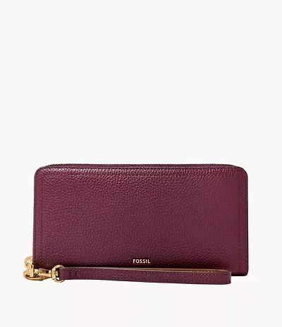 Logan RFID Zip Around Clutch