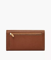Logan Leather RFID Flap Clutch Wallet