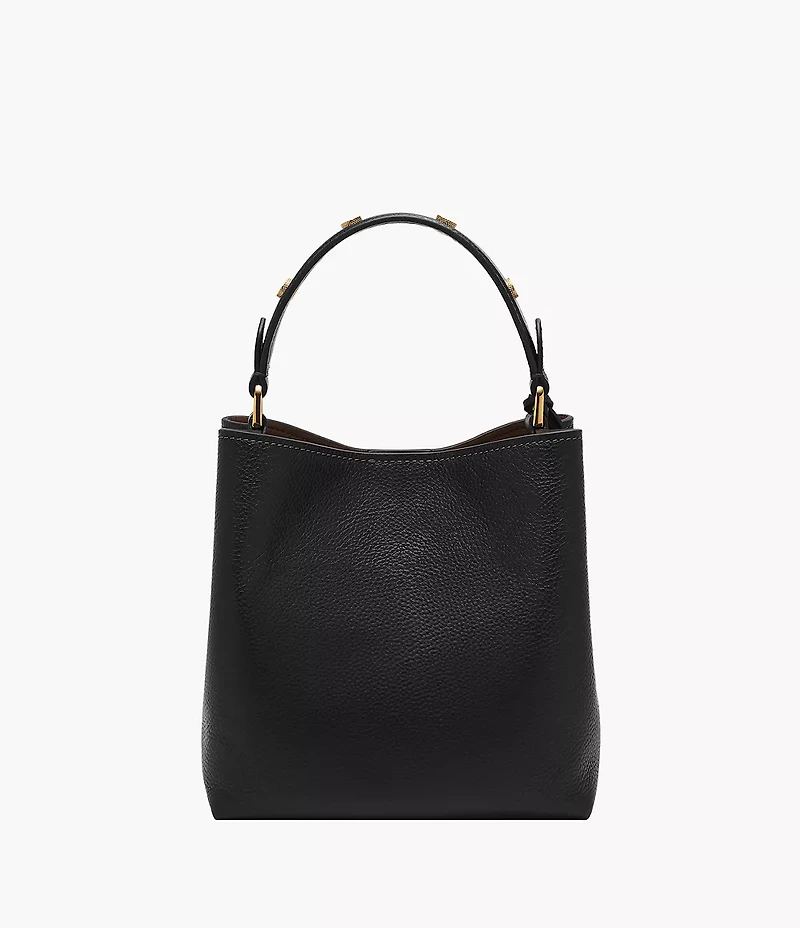 Jessie Leather Small Bucket Crossbody Bag