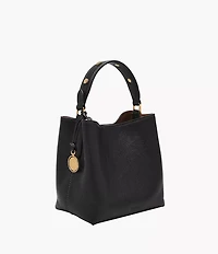 Jessie Leather Small Bucket Crossbody Bag