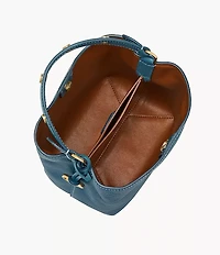 Jessie Leather Small Bucket Crossbody Bag