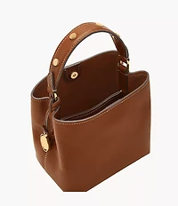 Jessie Leather Small Bucket Crossbody Bag