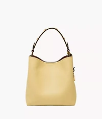 Jessie Leather Small Bucket Crossbody Bag