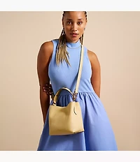 Jessie Leather Small Bucket Crossbody Bag