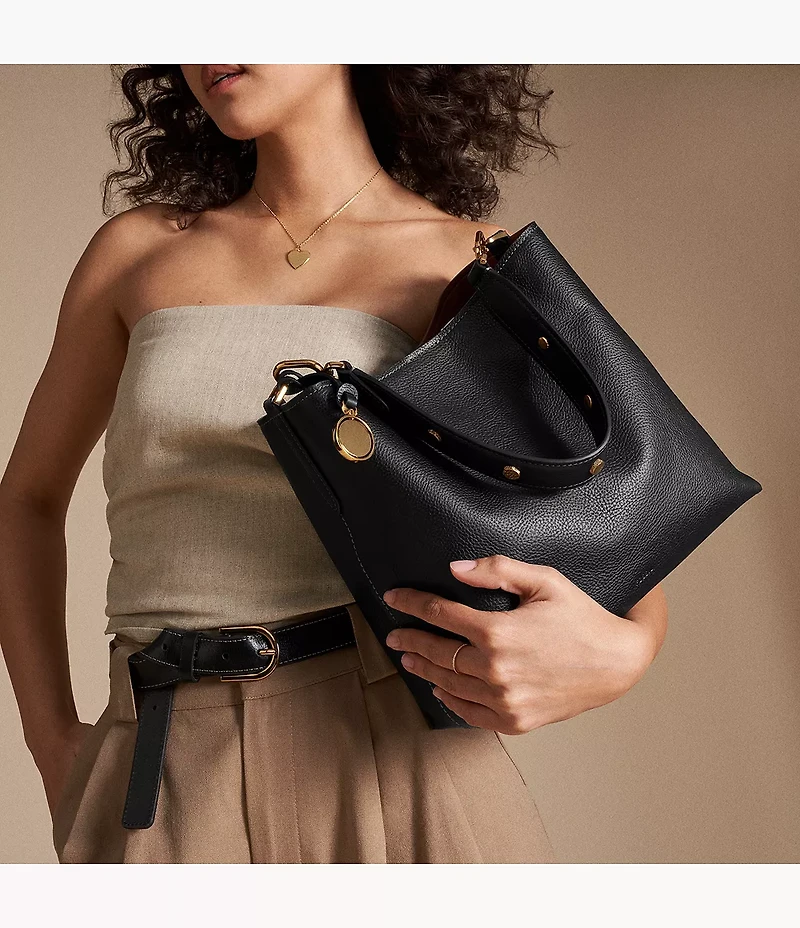Jessie Leather Bucket Shoulder Bag