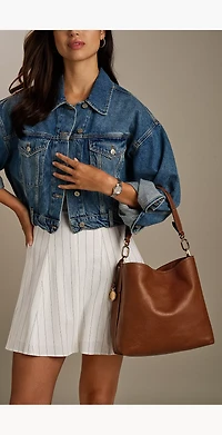 Jessie Leather Bucket Shoulder Bag